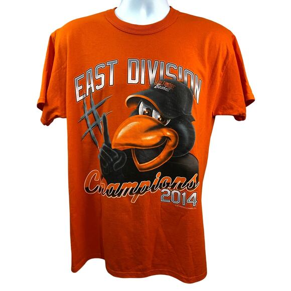 Russell Medium Baltimore Orioles Orange Graphic T-Shirt-2014 Post Season - Picture 1 of 8